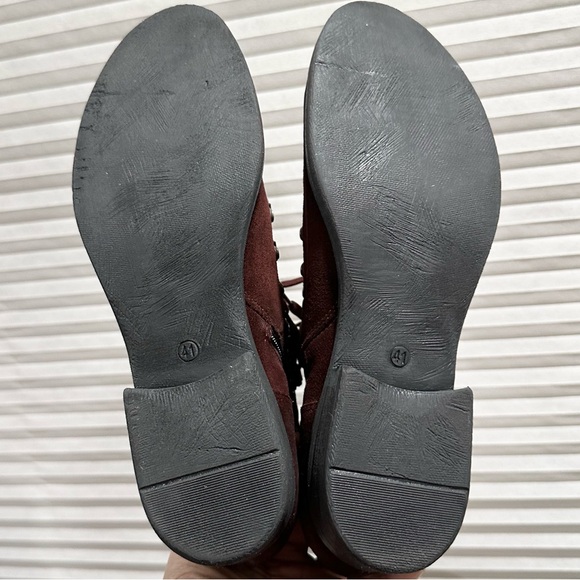 🌸MIZ MOOZ🌸 Steffy Leather Lace-Up Boots Burgundy Size: 41 - Picture 10 of 10